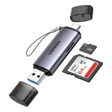 Leitor De Cartão Ugreen 2 Em 1 Usb Tipo C 3.0 Micro Sd Tf