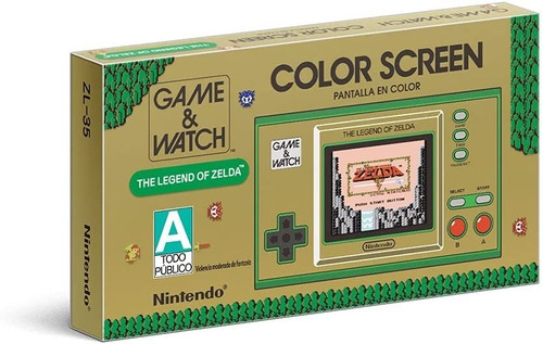 Nintendo Game & Watch The Legend Of Zelda Color Dorado Verde