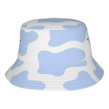 Sombrero De Pescador Con Estampado De Vaca Azul Para Hombres