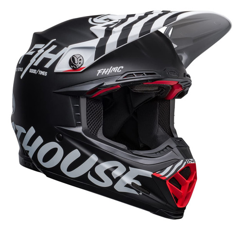 Bell Moto-9s Flex Cascos (fh Flex Crew Negro Mate/blanco - M