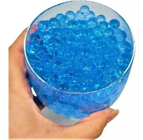 10000 Bolinhas De Gel Cresce Absorvem Água Orbs Azul Vaso
