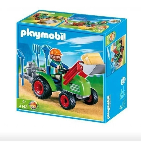 Playmobil Country 4143 Tractor Verde De La Granja Original