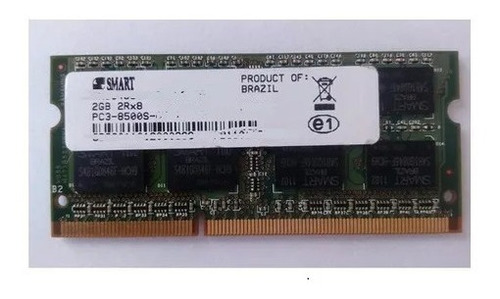 Memoria Notebook Ddr3 2gb Pc3 8500s 1066mhz Smart