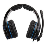 Audífonos Gamer Sades Diadema Alámbricos Knight Pro Negro