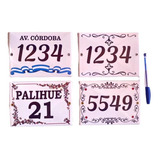 Números Domiciliario Hierro Enlozadas 13x18 Rectangulares