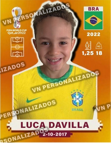 Figurinha Da Copa Personalizada 2022