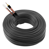 Cabo Coaxial Cftv Rf 4mm Preto 90% Malha 100mts - Valor Top