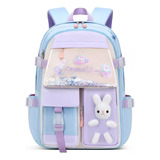 Mochila Kawaii Con Forma De Conejito Para Niñas, Con Loncher