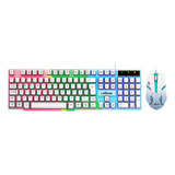 Kit Teclado Semi-mecânico + Mouse Gamer Usb Com Fio Luz Led 