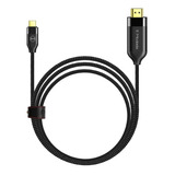 Cable Usb Tipo C A Hdmi 4k Reforzado Con Chapa De Oro 2m