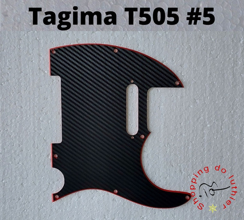 Escudo Tagima Telecaster T505 #5 Fibra De Carbono Vermelho