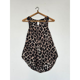 Blusa Cuesta Blanca Top Musculosa Animal Print Talle 40