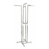 Rack Exhibidor P/ropa Con 4 Brazos Rectos Ajustable, Cromo