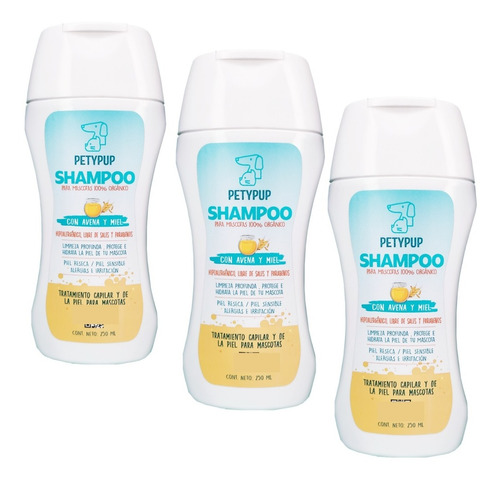 Pague 2 Lleve 3 Shampoo Petypup Hipoalergenico Para Perros