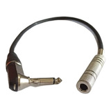 Adaptador J10 Fêmea + Plug P10 90 Graus Mono 35cm