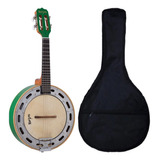 Banjo Profissional Rozini Elétrico Rj11 Verde + Capa