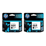 Kit 2 Cartuchos Hp 664 Pretos Hp 2135 / 2136 / 2674 / 2675 /