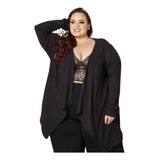 Cardigan Casaco Moda Feminina Sobretudo Plus Size