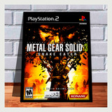 Quadro Decorativo Capa A3 33x45 Metal Gear Solid 3 Ps2