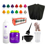 Kit Colorimetría Completo Tintes Fantasía 11 Piezas