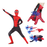 Traje De Cosplay De Spiderman Far From Home+lanzador De Guan