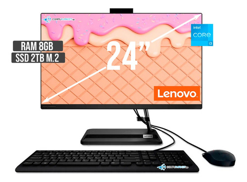 Todo En Uno Lenovo Aio Intel Core I3 1215u Ssd 2tb+ Ram 8gb