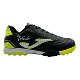 Tenis Joma Toledo Jr 2201 Negro Turf Futbol Rapido.