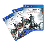Combo Com 3 Assassins Creed Iii Remastered Ps4 Midia Fisica