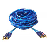 Cable Rca Azul Doble Macho Audio Musica 5 Metros Dz