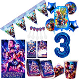 Kit Decoración Avengers X12 Niños + Bouquet + Numero