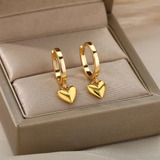 Aretes De Mujer Corazón Elegantes Regalo Clásicos Aros