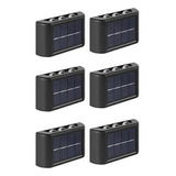 Pack De 6 Lámparas Led Foco Muro Solar Exterior Jardin