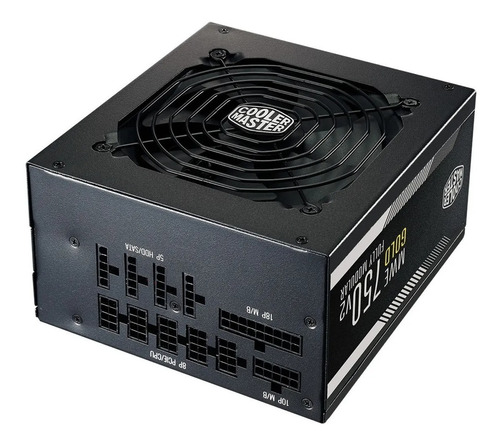 Fuente Cooler Master Mwe 750w V2 80 Plus Gold Full Modular Color Negro