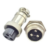 Gx16-3 Juego Conector Circular 3 Pin 16mm M+h Chasis Itytarg