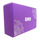 Bloque De Yoga Ladrillo Brick Drb Estampado Mandalas Fitness Color Violeta