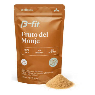 B-FIT B Monk Fruit Puro - Endulzante Natural - 100 g de Extracto en Polvo - Fruto del Monje - Ideal para Deportistas y Personas con Restricciones Alimentarias - Bottle Free | MercadoLibre