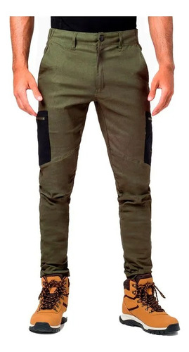 Pantalon Trekking Alaska Domuyo Cargo Elastizado Hombre