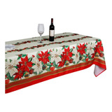 Mantel Navideño Redondo 1.80m Tropical Oferta Navidad