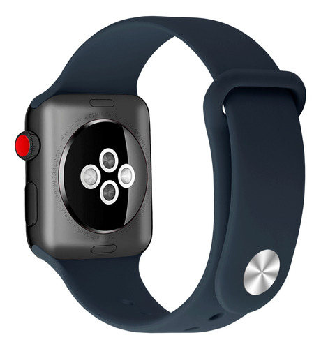 Correa Botón Compatible Iwatch Apple Watch 42/44/45mm Azul M