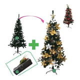 Árbol Navidad 210 Cm, 800 Ramas + Combo Decoración + Luces 
