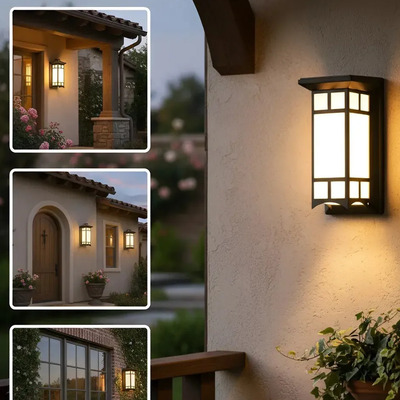 Lámpara De Pared Exterior 24w Para Fachada De Casa Negro | Envío gratis