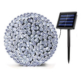 Luces Led Solar Navidad Guirnalda Color Blanco Frio 10 Metro