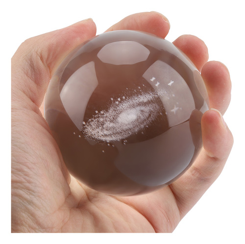 Bola De Cristal Transparente De 8 Cm, Forma Esfera De Galaxi