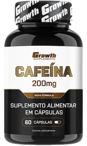 Cafeína 200mg (60 Caps) Termogênico - Growth Supplements