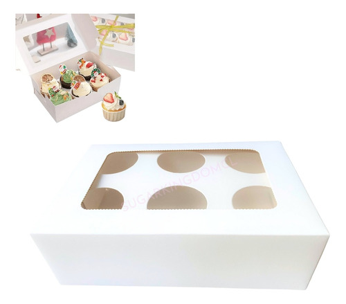 Caja De Embalaje Genérica Para 6 Cupcakes Rectangular