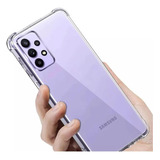 Combo Vidrio 9d + Funda Antigolpe Transp Para Samsung A52 