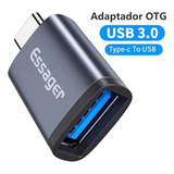 Adaptador Essager Usb Tipo C Macho Para Usb 3.0 Fêmea