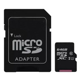 Tarjeta De Memoria 64gb Micro Usb Only Clase 10 + Adaptador