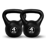 Set 2 Pesas Rusas De 4 Kg Kettlebel 8.8 Libras Fitness Gym