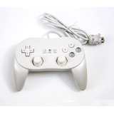 Control Clásico Gamepad Genérico Compatible Wii Alámbrico Color Blanco